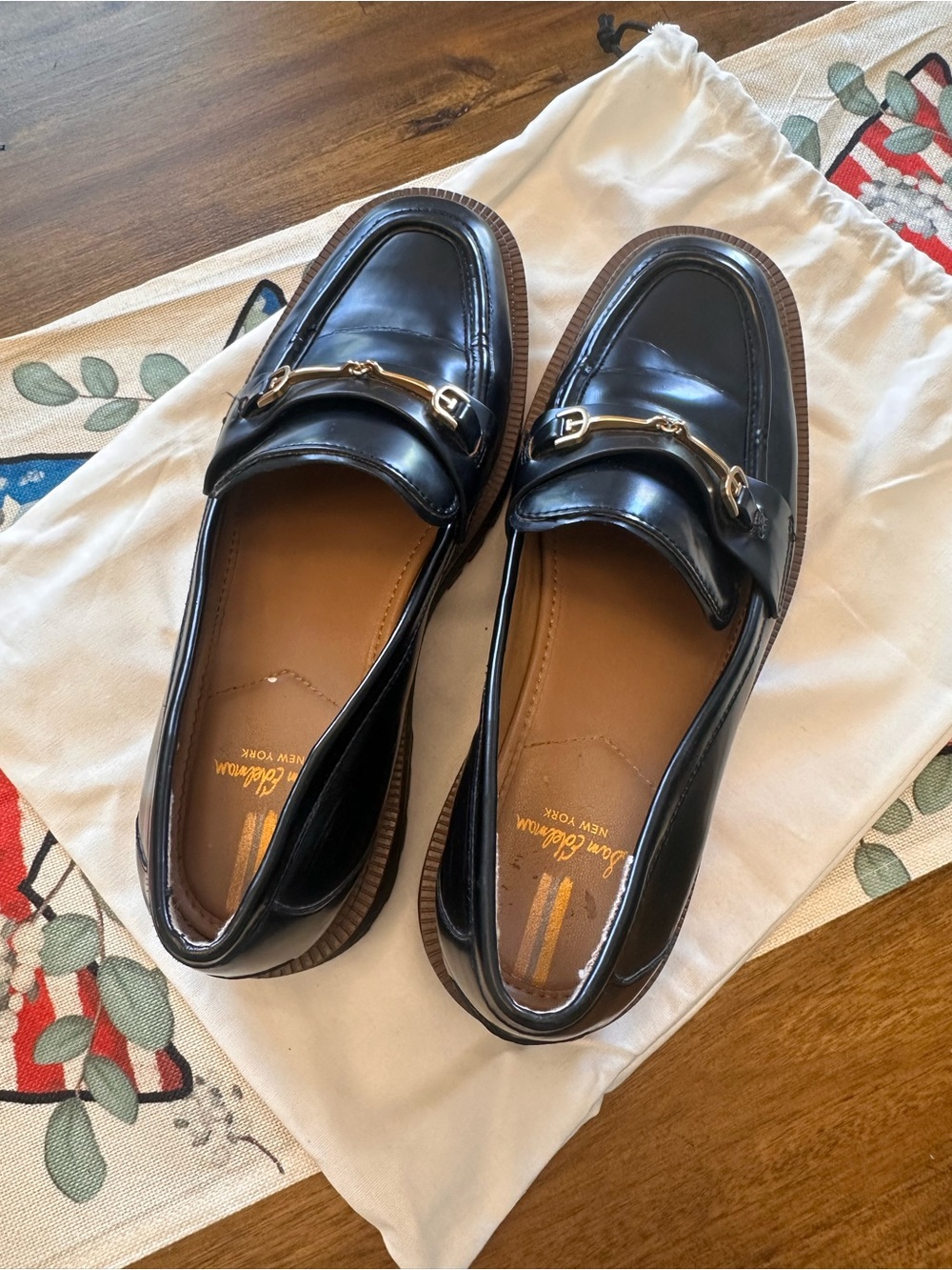 Sam Edelman Black Leather Bit Loafers